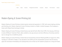 Tablet Screenshot of moderndyeingltd.com